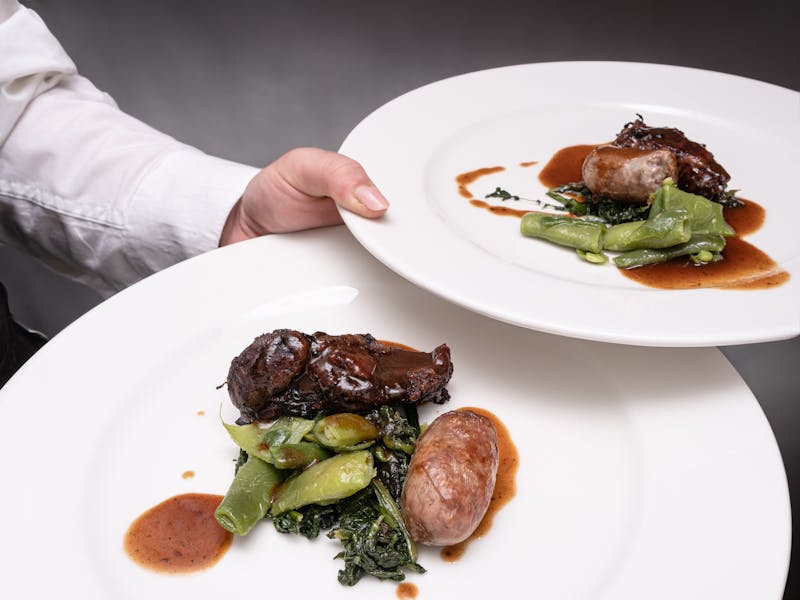 Specialty coffee latte with latte art