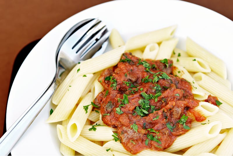 Spicy pasta with tomato sauce