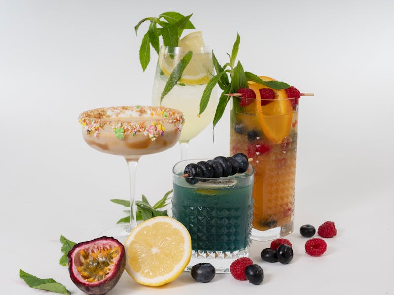 Freshly pressed fruit juice in a glass